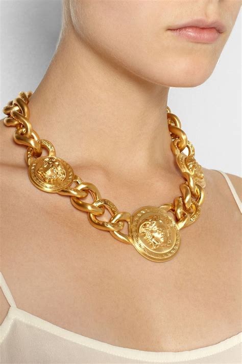 is versace necklace real gold